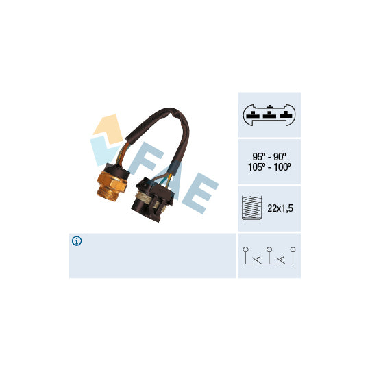 Fae Temperature Switch, radiator fan to suit Opel