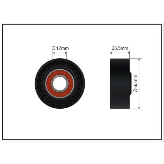 Caffaro Tensioner Pulley, v-ribbed belt to suit Mercedes-Benz