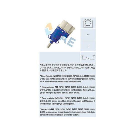 Fae Brake Light Switch to suit Ford, Mazda, Jaguar