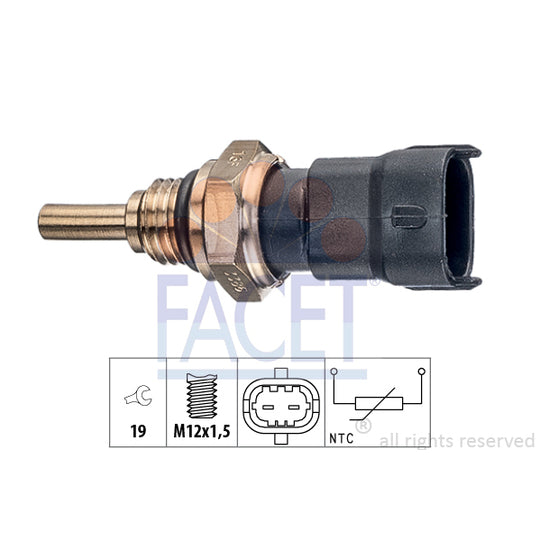 Facet 7.3386 Sensor, coolant temperature to suit Chevrolet