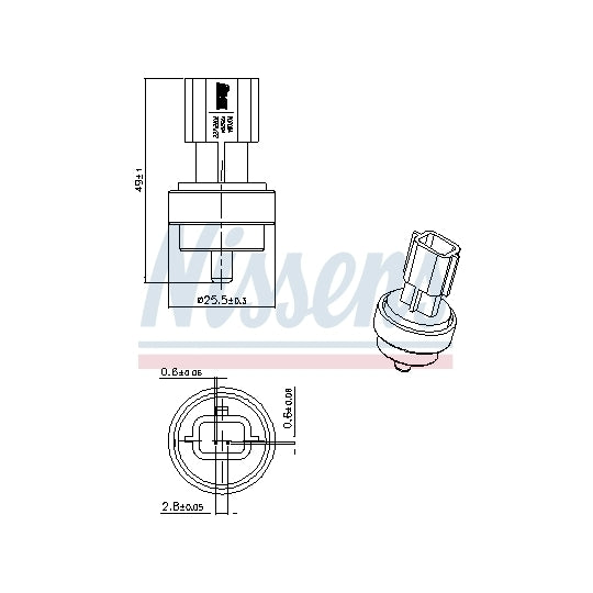 Nissens 207006 Sensor, coolant temperature to suit Mitsubishi, Mercedes-Benz, Nissan