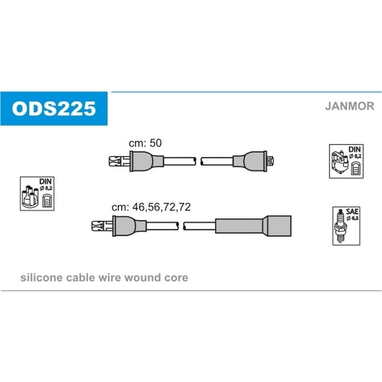 Janmor Ignition Cable Kit to suit Opel