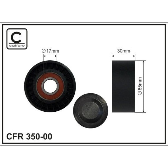 Caffaro Tensioner Pulley, v-ribbed belt to suit Ford