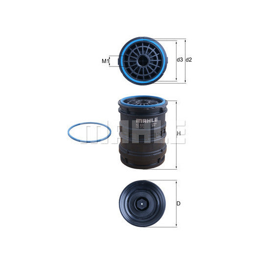 Mahle Fuel filter to suit Mercedes-Benz, Hyundai, Kia