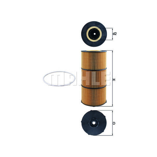 Knecht Oil filter to suit Mitsubishi, Mercedes-Benz, Detroit Diesel