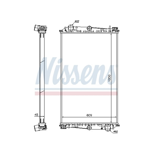 Nissens Radiator, engine cooling to suit Daf