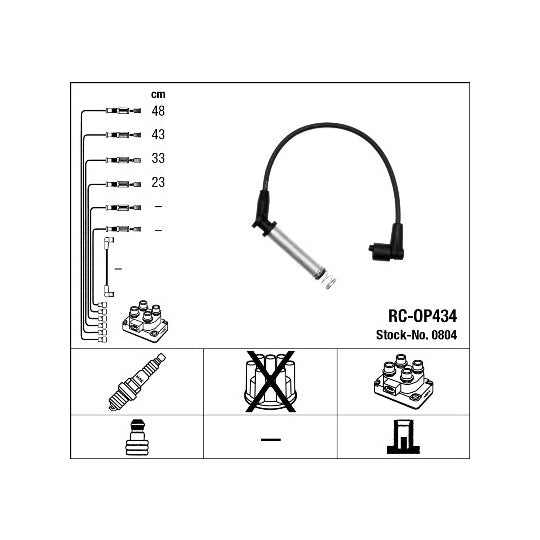 Ngk Ignition Cable Kit to suit Opel