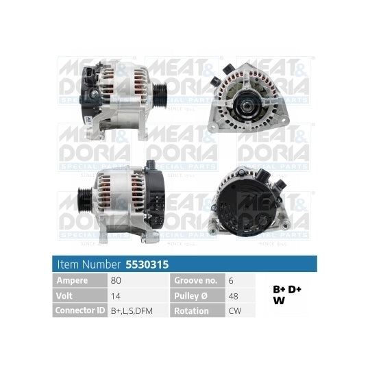 Meat & Doria Alternator to suit Ford