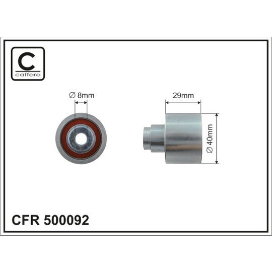 Caffaro Deflection/Guide Pulley, timing belt to suit VW