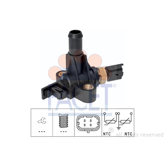 Facet 7.3359 Sensor, coolant temperature to suit Fiat, Lancia