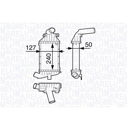 Magneti Marelli Intercooler, charger to suit Opel, Vauxhall