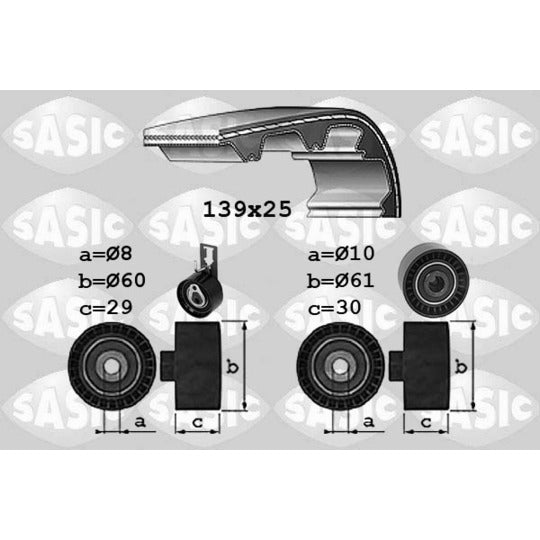 Sasic Timing Belt Set to suit Peugeot, Citroën