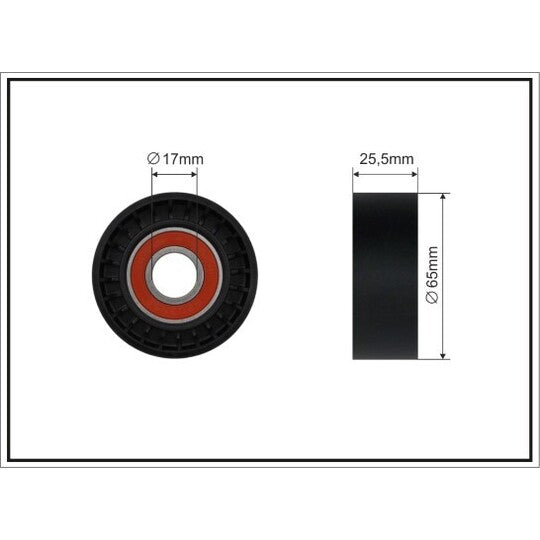 Caffaro Tensioner Pulley, v-ribbed belt to suit Fiat, Opel, Saab