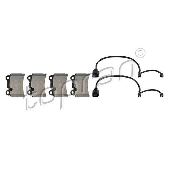 Topran Brake Pad Set, disc brake to suit VW