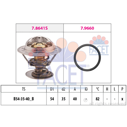 Facet Thermostat, coolant to suit Ford