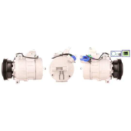 Elstock Compressor, air conditioning to suit Audi, VW, Skoda
