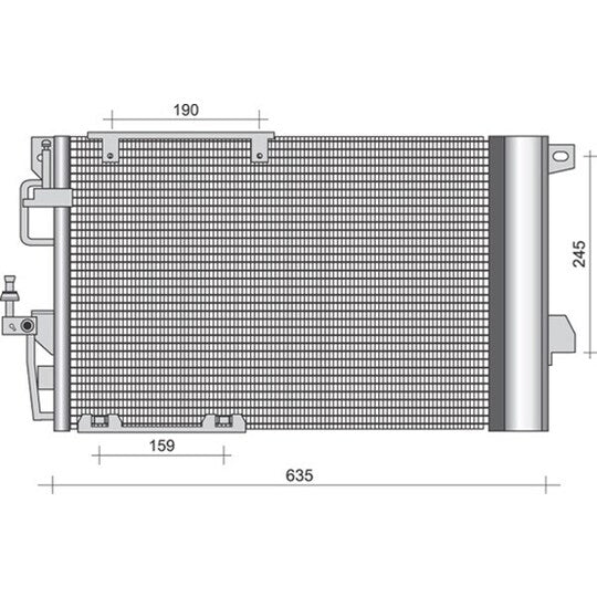Magneti Marelli 350203277000 Condenser, air conditioning to suit Opel