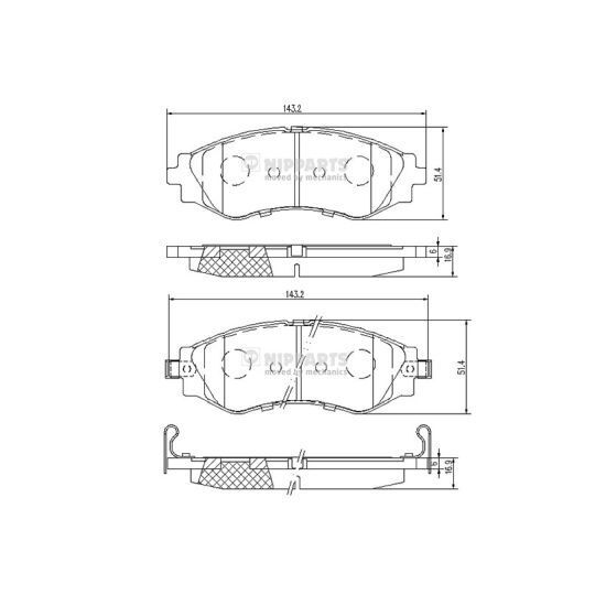 Nipparts Brake Pad Set, disc brake to suit Chevrolet