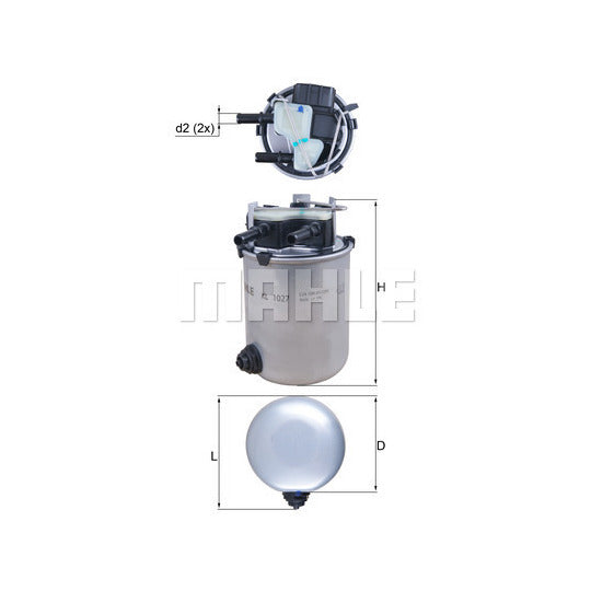 Mahle Fuel filter to suit Nissan, Renault