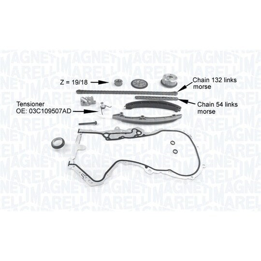 Magneti Marelli Timing Chain Kit to suit Audi, VW, Seat