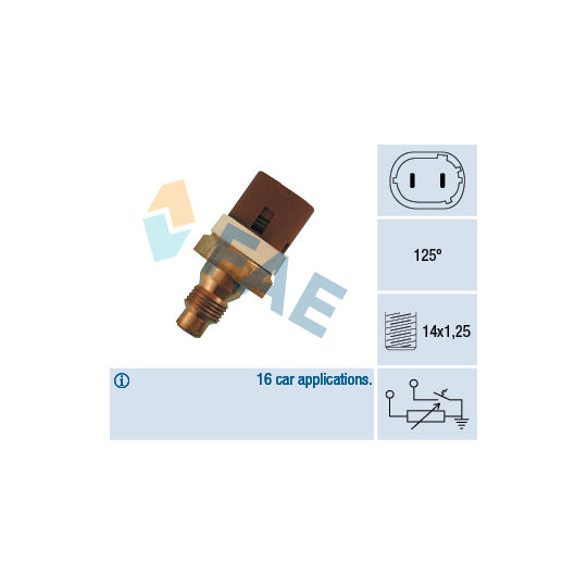Fae 34070 Sensor, coolant temperature to suit Renault