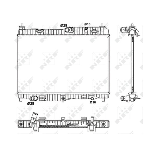 Nrf Radiator, engine cooling to suit Ford