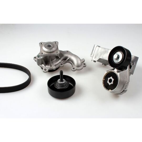 Hepu Water Pump + V-Ribbed Belt Set to suit Ford