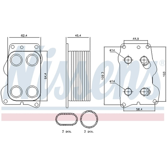 Maxgear Oil Cooler, engine oil to suit Peugeot, Citroën