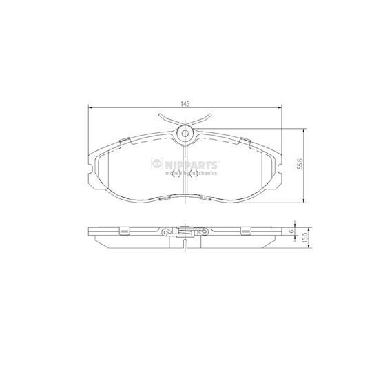 Nipparts Brake Pad Set, disc brake to suit Ford, Nissan