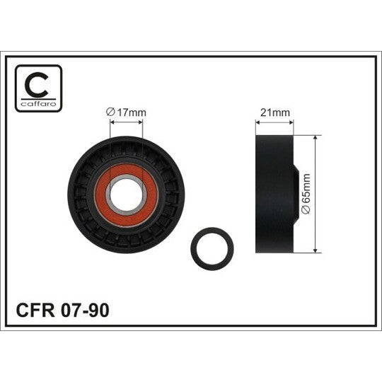 Caffaro Tensioner Pulley, v-ribbed belt to suit Ford, Volvo
