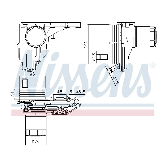 Pierburg Oil Cooler, engine oil to suit Ford, Land Rover