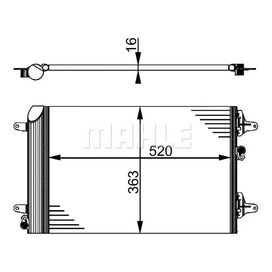 Mahle Condenser, air conditioning to suit Ford, Audi, VW