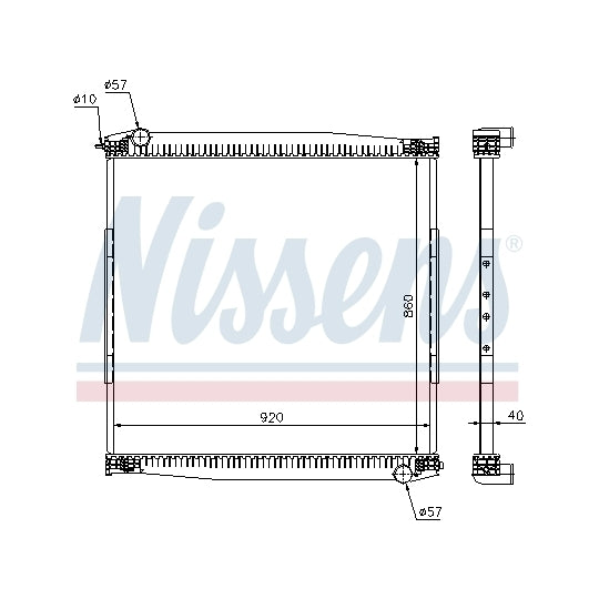 Mahle Radiator, engine cooling to suit Scania