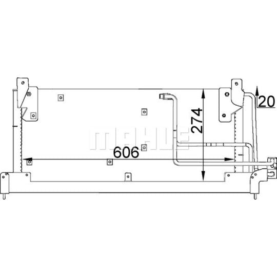 Mahle Condenser, air conditioning to suit Chevrolet, Opel, Vauxhall