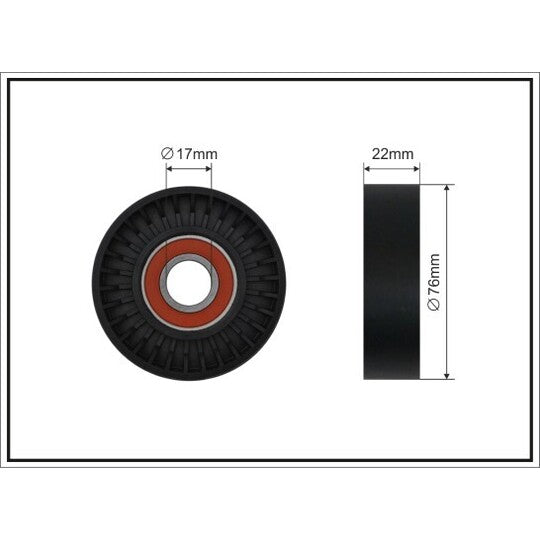 Caffaro Tensioner Pulley, v-ribbed belt to suit Mercedes-Benz