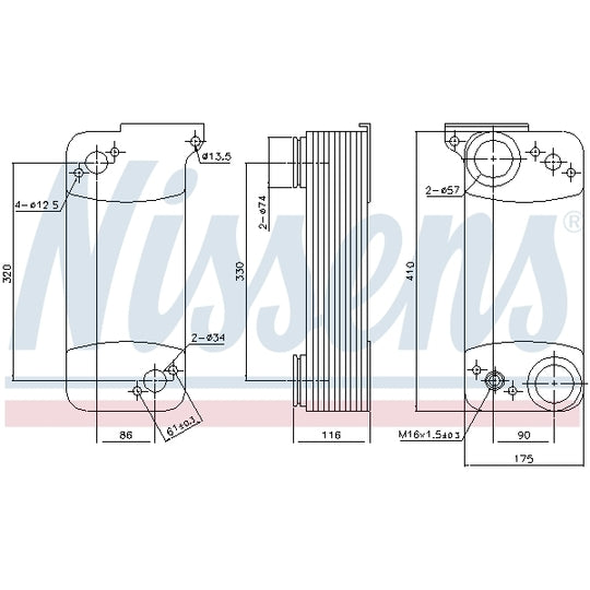 Nissens Oil Cooler, retarder to suit Scania