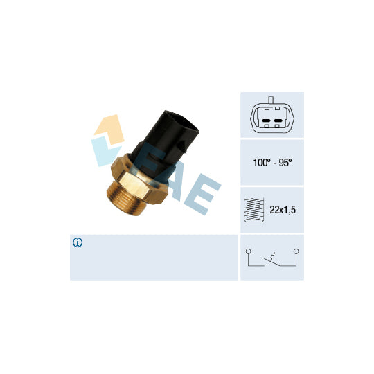 Fae Temperature Switch, radiator fan to suit Opel