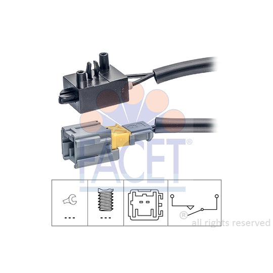 Facet 7.1210 Switch, clutch control (cruise control) to suit Toyota, Peugeot, Citroën