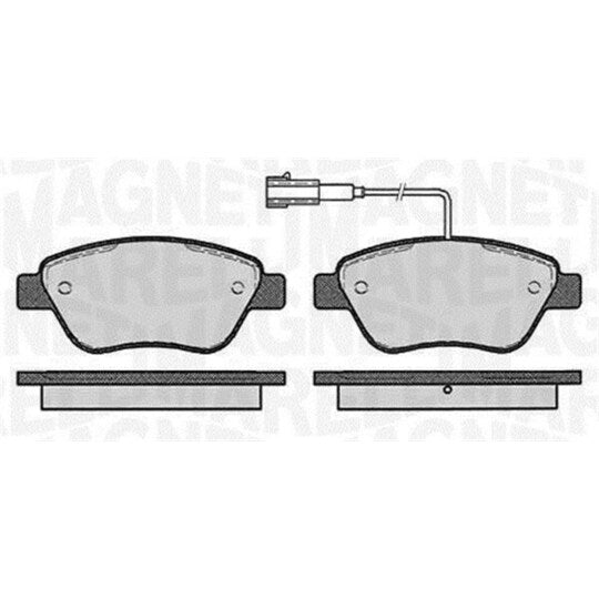 Magneti Marelli Brake Pad Set, disc brake to suit Peugeot, Citroën, Fiat