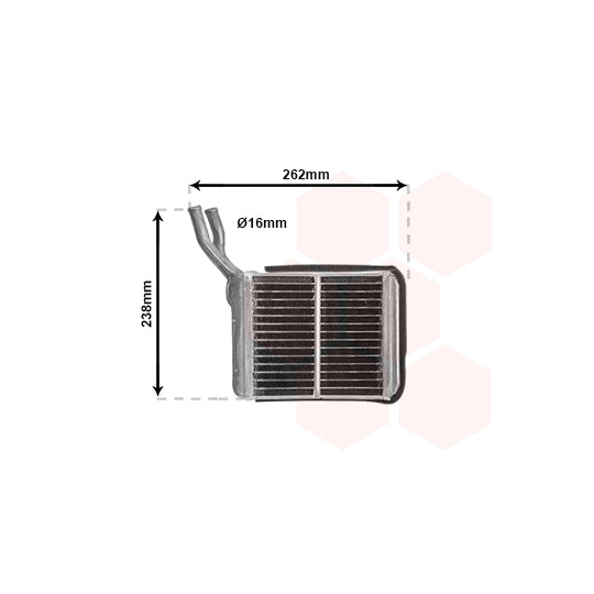 Van Wezel 37006205 Heat Exchanger, interior heating to suit Opel