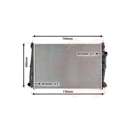Van Wezel Radiator, engine cooling to suit Alfa Romeo