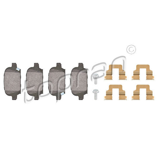Topran Brake Pad Set, disc brake to suit Opel, Vauxhall
