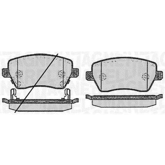 Magneti Marelli Brake Pad Set, disc brake to suit Nissan, Renault