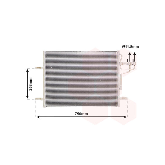 Van Wezel Condenser, air conditioning to suit Ford