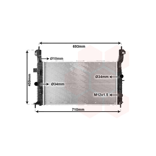 Van Wezel Radiator, engine cooling to suit Opel