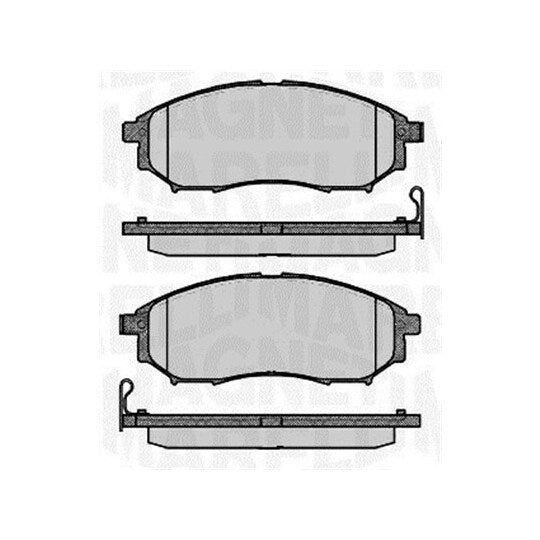 Magneti Marelli Brake Pad Set, disc brake to suit Mitsubishi, Nissan, Renault
