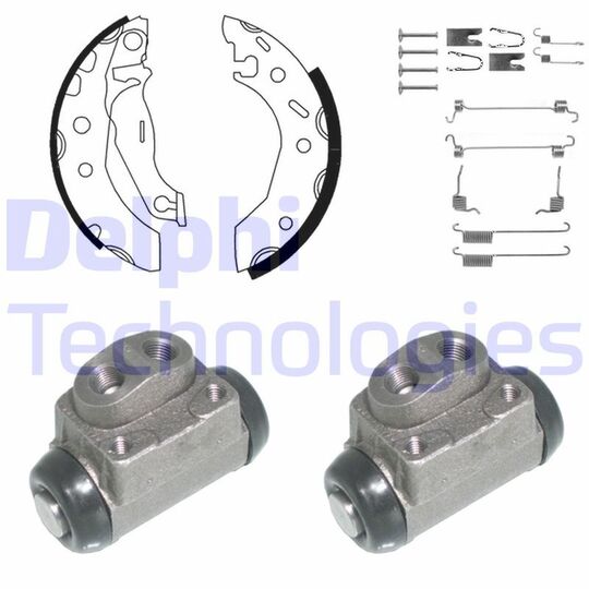 Delphi Brake Shoe Set to suit Ford