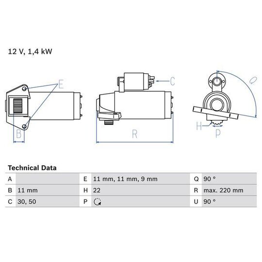 Bosch Starter to suit Ford, Jaguar