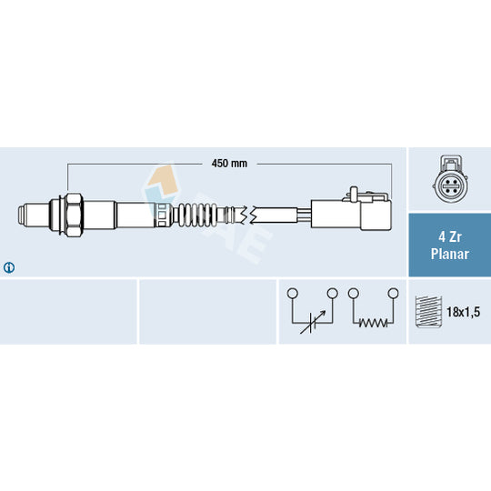 Fae Lambda Sensor to suit Ford, Volvo