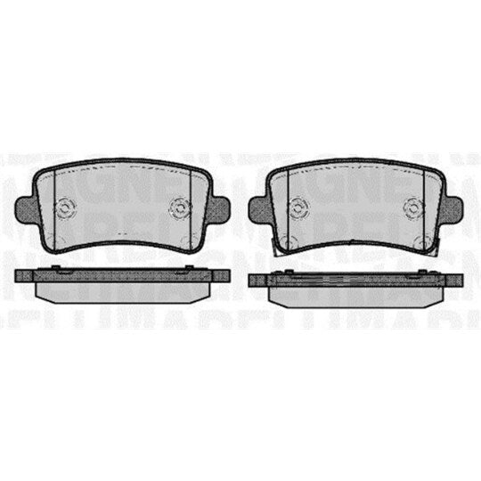 Magneti Marelli Brake Pad Set, disc brake to suit Chevrolet, Opel, Vauxhall